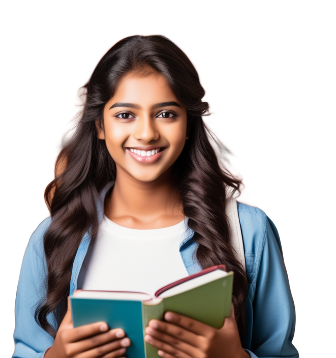 happy and confident indian teenager student holding books 54167569 Online tuition classes for CBSE and ICSE around India mathsjyoti.in